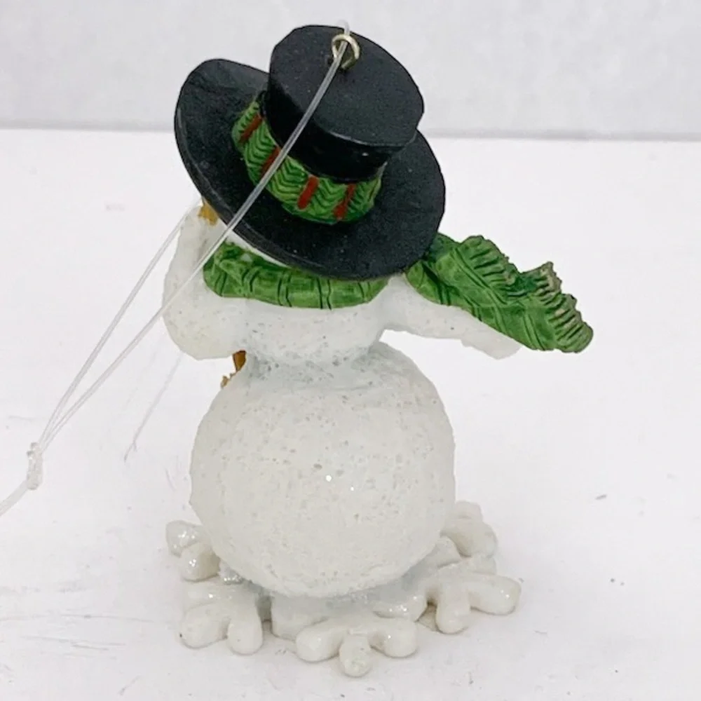 NWT Department 56 Snowman Ornament Top Hat Broom Vintage Classic Holiday Gift